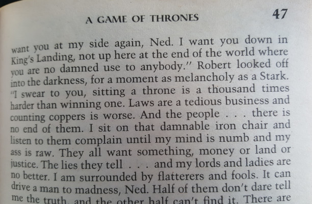 Fragment from the book A Game of Thrones