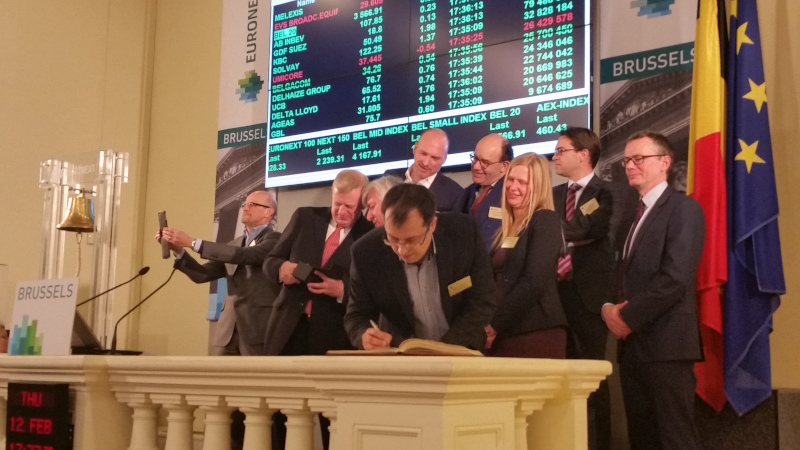 Closing Bell Ceremony Brussels Stock Exchange 2015