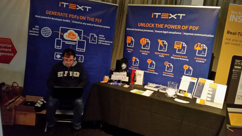 Bruno Lowagie Devoxx 2014 iText Booth