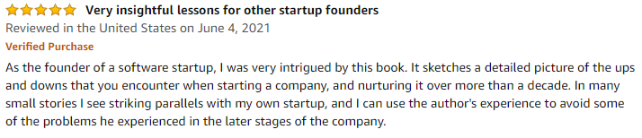 First Entreprenerd review on Amazon