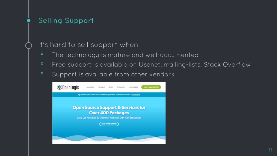 Open Source Survival: selling support