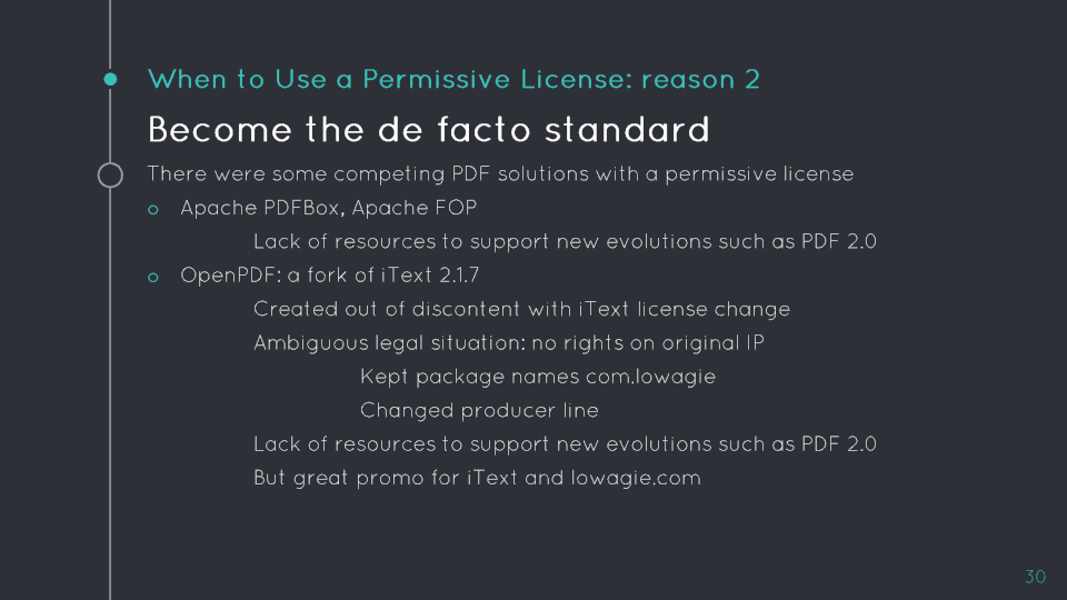Open Source Survival: When to Use a Permissive License: reason 2