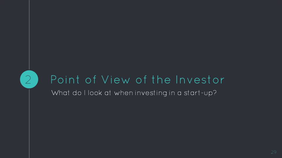 Start-Up Valuation: point of view of the investor