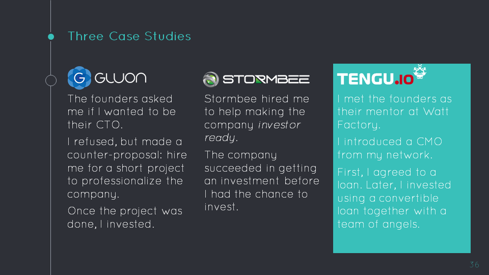 Start-Up Valuation: case study 3: Tengu